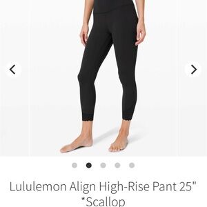 lululemon athletica Black High-Rise Align Scallop Hem Leggings
